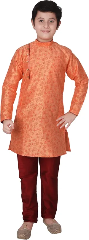 Silk Indian Ethnic Wear Kurta Set's For Kids Boys | 1 To 16 Years | Pack Of 1 (S-134)