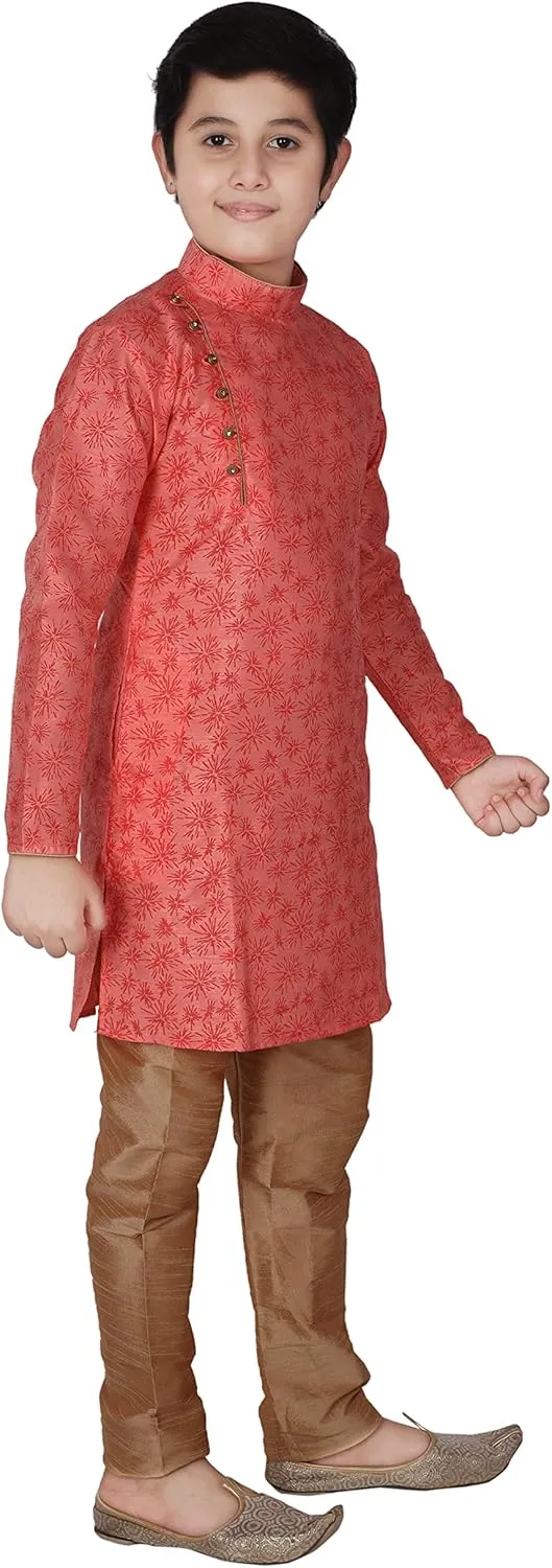 Silk Indian Ethnic Wear Kurta Set's For Kids Boys | 1 To 16 Years | Pack Of 1 (S-134)