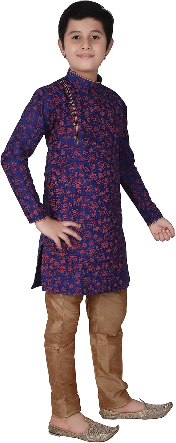Silk Indian Ethnic Wear Kurta Set's For Kids Boys | 1 To 16 Years | Pack Of 1 (S-134)