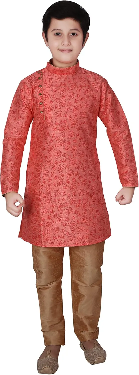 Silk Indian Ethnic Wear Kurta Set's For Kids Boys | 1 To 16 Years | Pack Of 1 (S-134)