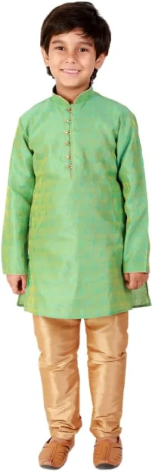 Silk Kids Kurta Set for Boys | Indian Traditional Wear | 1 To 16 Years | Pack of 1 (S-106)