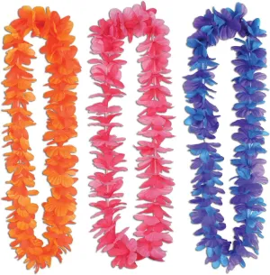 Silk 'N Petals Tropical Sunset Leis (asstd colors) Party Accessory (1 count)