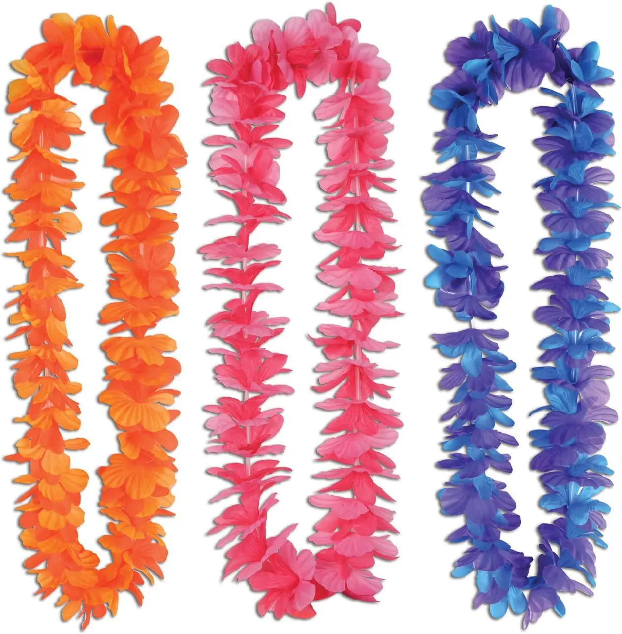 Silk 'N Petals Tropical Sunset Leis (asstd colors) Party Accessory (1 count)