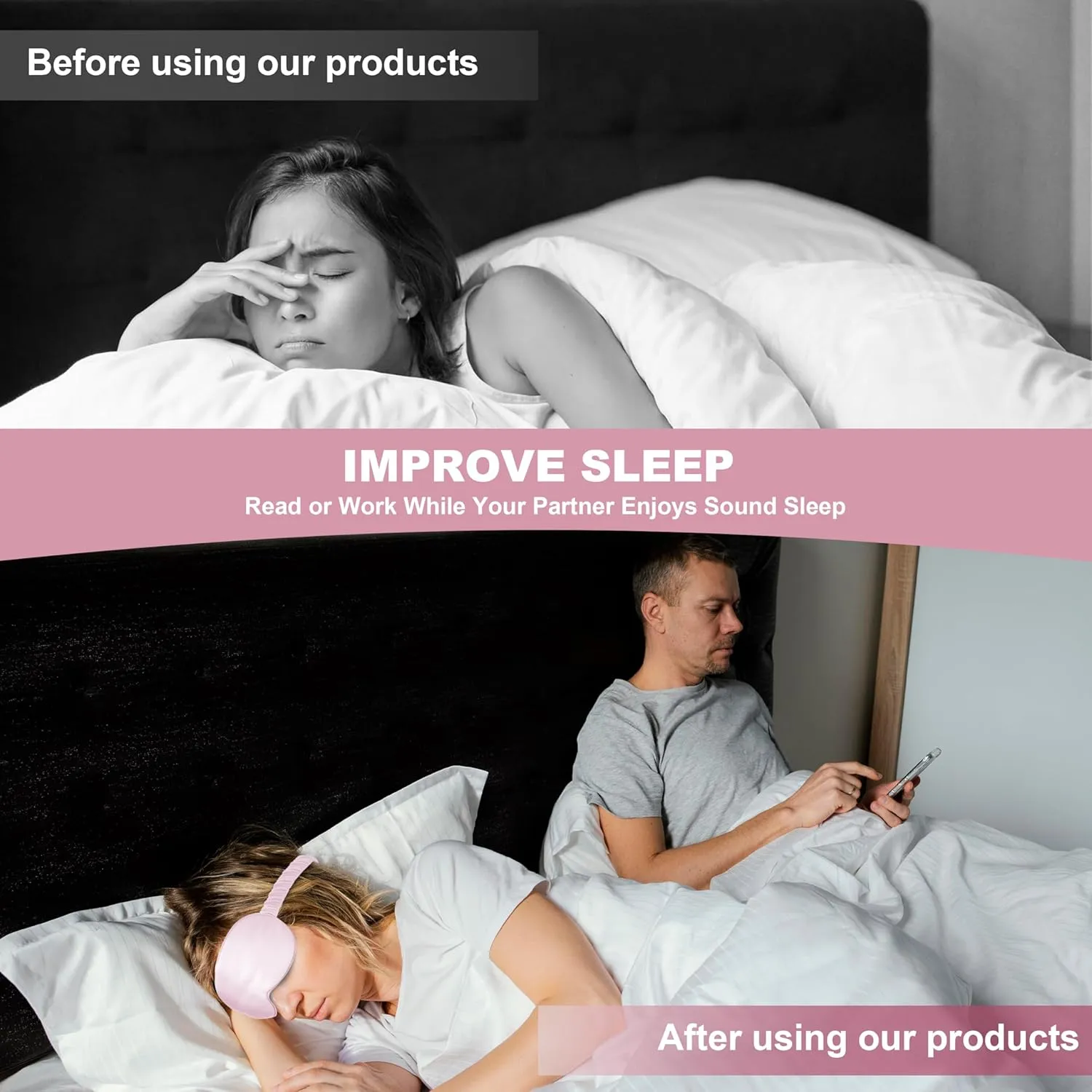 Silk Sleep Mask by ANNIKA SILK™ - 6A Grade 22 Momme 100% Mulberry Eye Mask for Sleeping with Adjustable Strap, Lightweight Silk Eye Mask for Shift Work, Travel and Night Sleep (Pink)