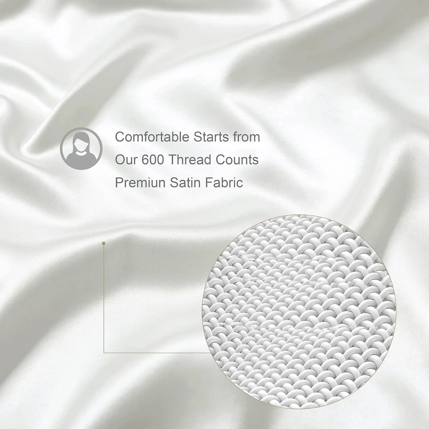 Silk Throw Blanket - White Cooling Packable Satin Blanket for Couch, Bed, Camping, Outdoor, Travel, Car - Super Soft Lightweight Cozy Blanket(90'' x 90'', White)