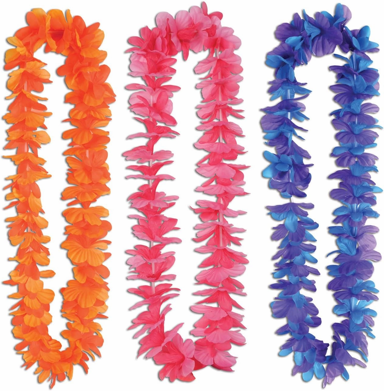 Silk 'N Petals Tropical Sunset Leis (asstd colors) Party Accessory (1 count)