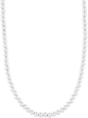 Silpada 'Falling Water' Sterling Silver Hematite Bead Necklace, 16"   2" (4mm)