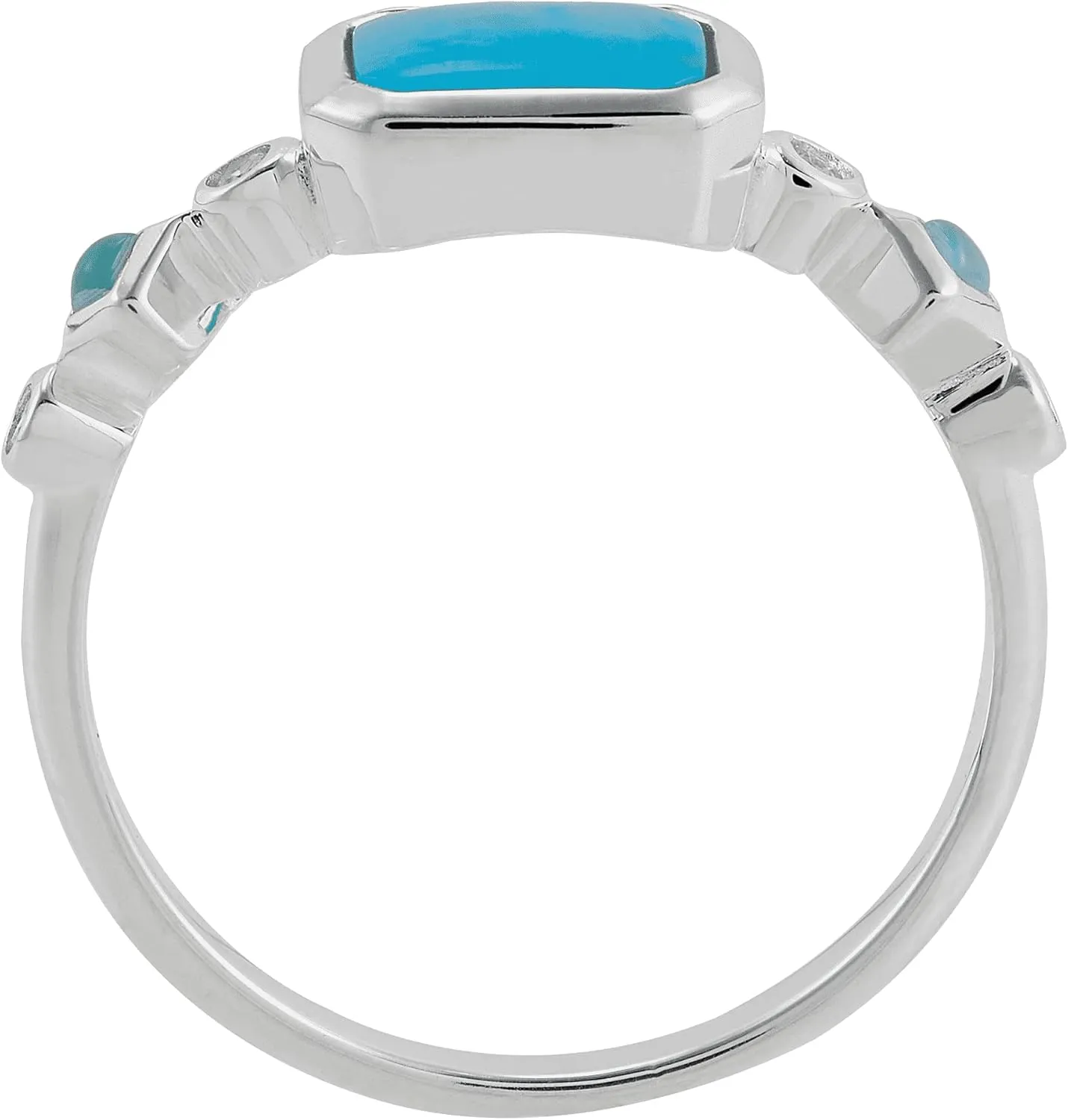 Silpada 'Intergalactic' Lab-Created Opal and Cubic Zirconia Ring in Sterling Silver
