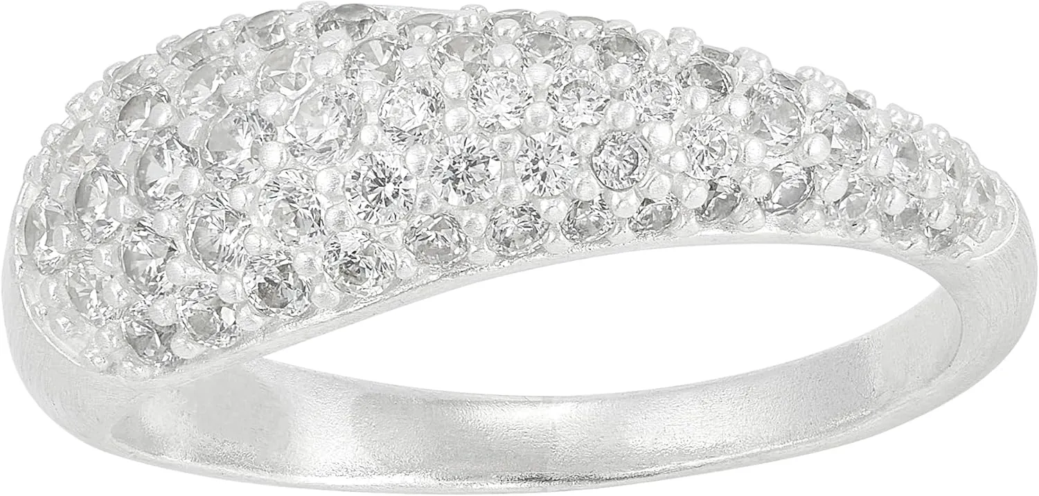Silpada 'Joyous Wave' Sterling Silver Cubic Zirconia Ring