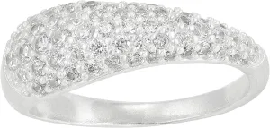 Silpada 'Joyous Wave' Sterling Silver Cubic Zirconia Ring