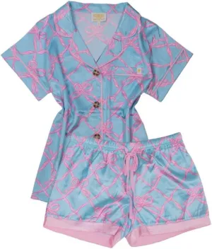 Simply Southern PJ Printed Silk Button Pajama Set