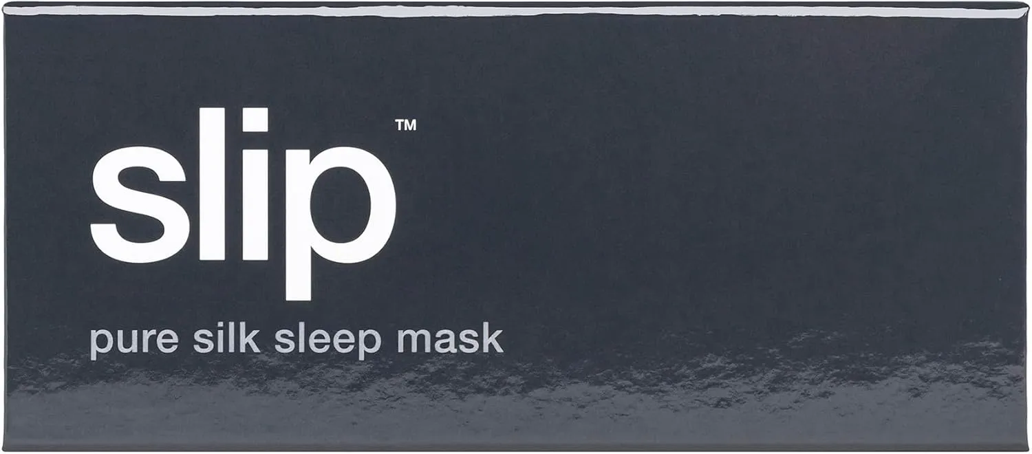slip Pure Silk Sleep Mask - Charcoal | 100% Mulberry Silk, Ultra Soft & Comfortable, Blocks Light for Restful Sleep | Adjustable Strap for Perfect Fit, Gentle on Skin & Hair | Ideal Travel Accessory