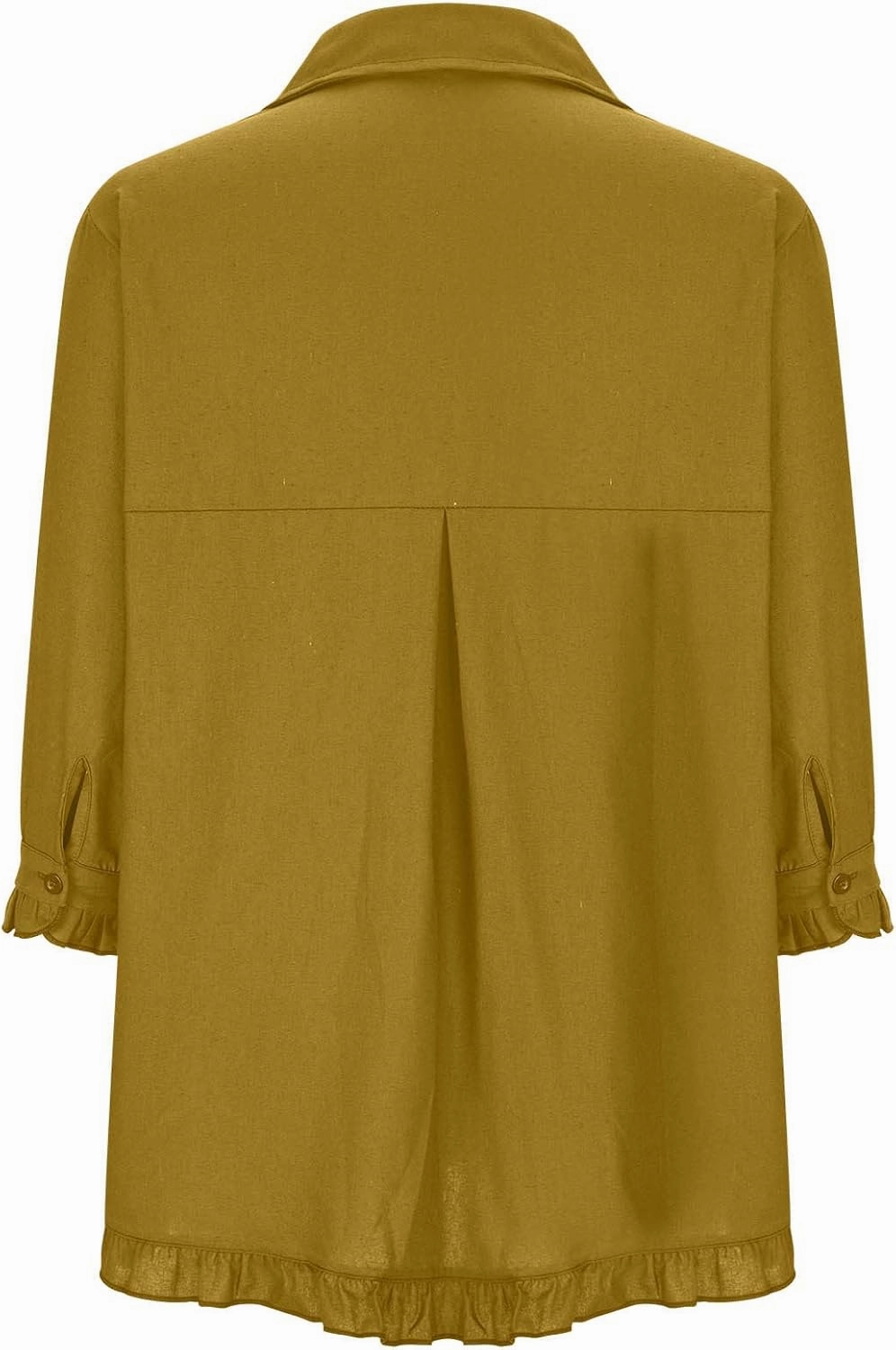 SMIDOW Womens Tops Dressy Casual Spring 2023 Half Sleeve Linen Button Down Shirt Solid Plus Size Collared Tshirt Blouse