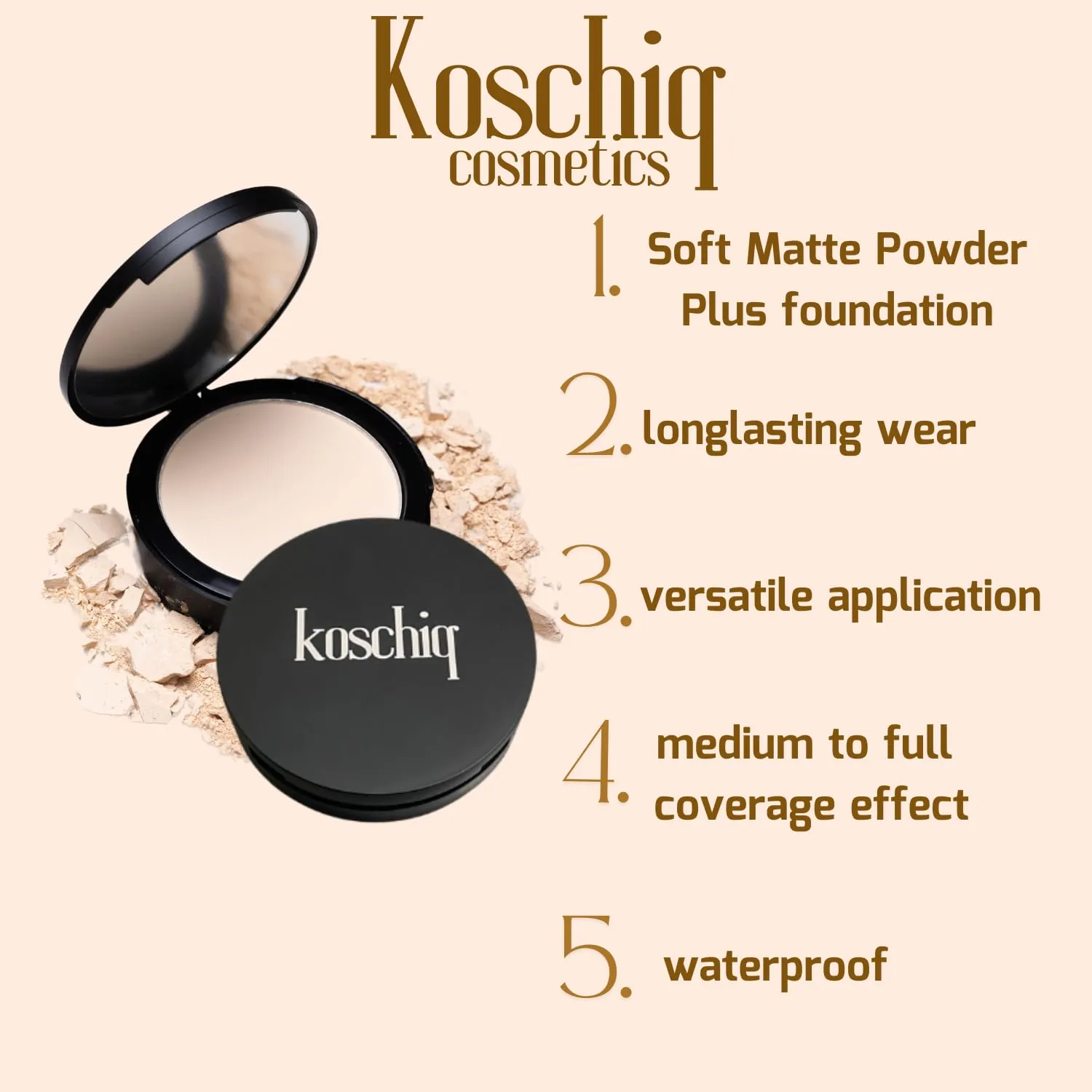soft matte powder (K-60. Medium deep with warm golden undertone)
