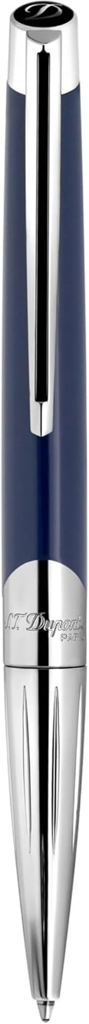 S.T. Dupont Défi Millennium Silver/Shiny Navy Ballpen, Blue