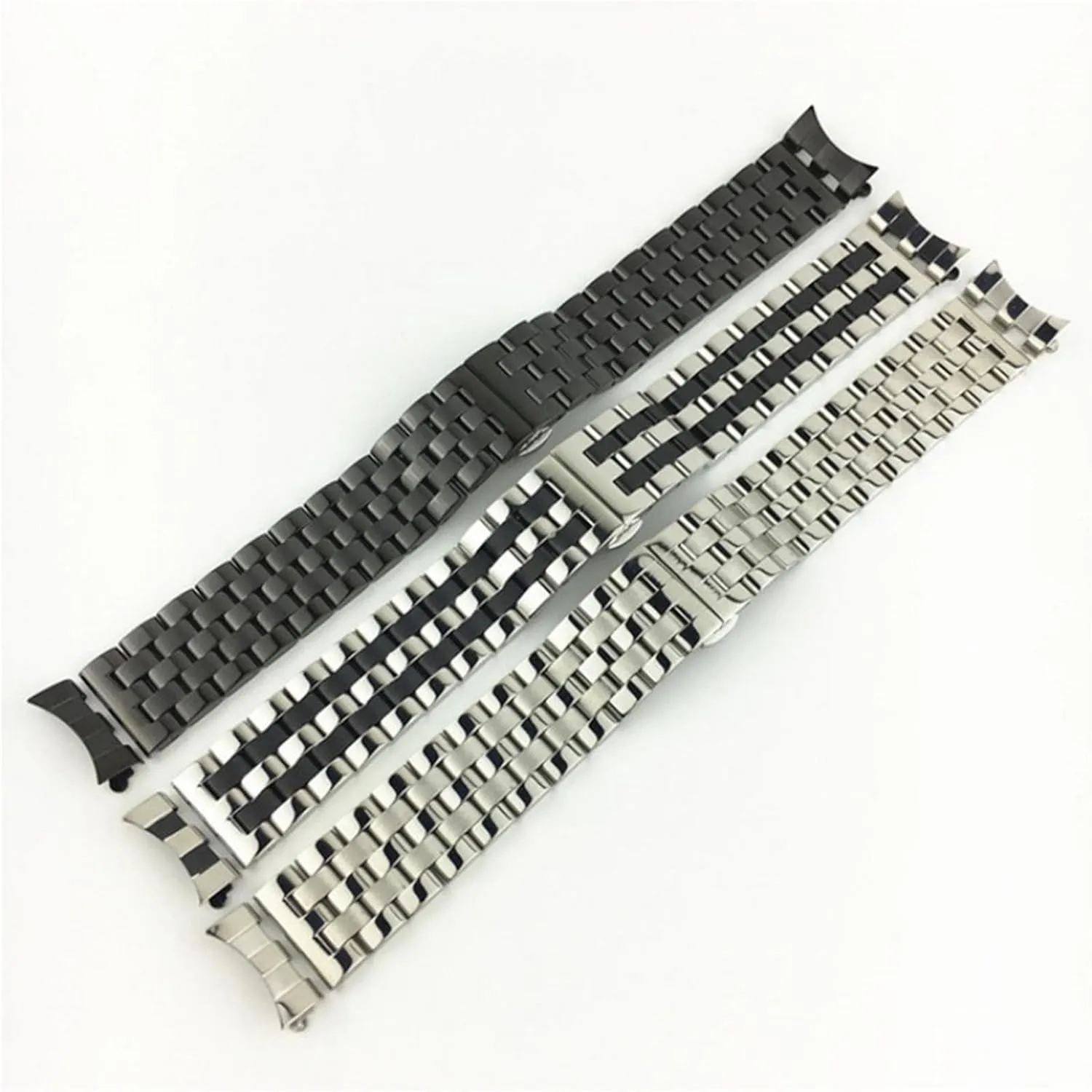 Stainless Steel Metal Watch Band 18-26mm Unisex With Curved Interface Suitable For Smart Watch Quartz Watch