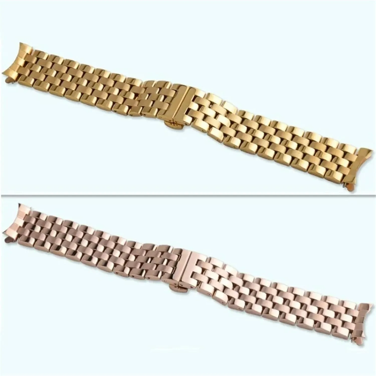 Stainless Steel Metal Watch Band 18-26mm Unisex With Curved Interface Suitable For Smart Watch Quartz Watch