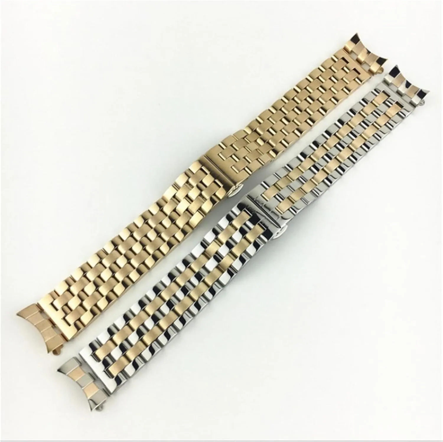 Stainless Steel Metal Watch Band 18-26mm Unisex With Curved Interface Suitable For Smart Watch Quartz Watch