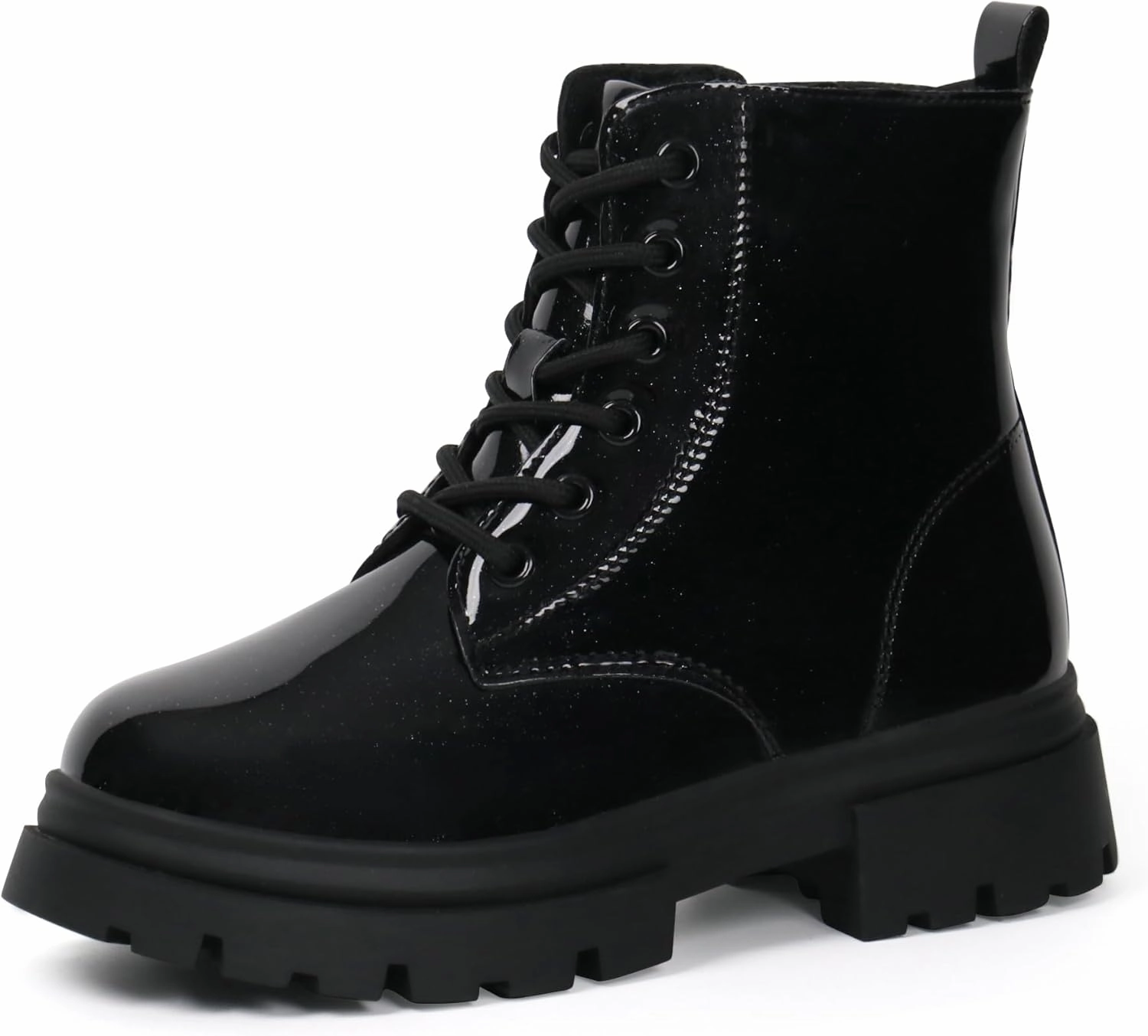 starmerx Girls Ankle Boots Lace Up Combat Boot Side Zipper Comfortable Boys Boots