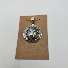 Sterling Silver Lion Head Pendant