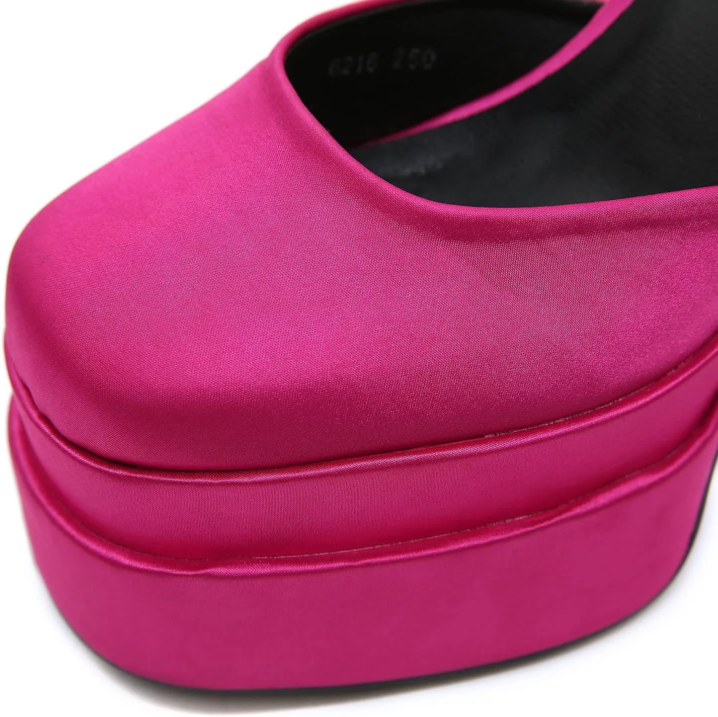 STUPMARY Womens Platform Chunky High Block Heels Ankle Strap Buckles Satin Heels Pumps Fashion Dress Party Shoes
