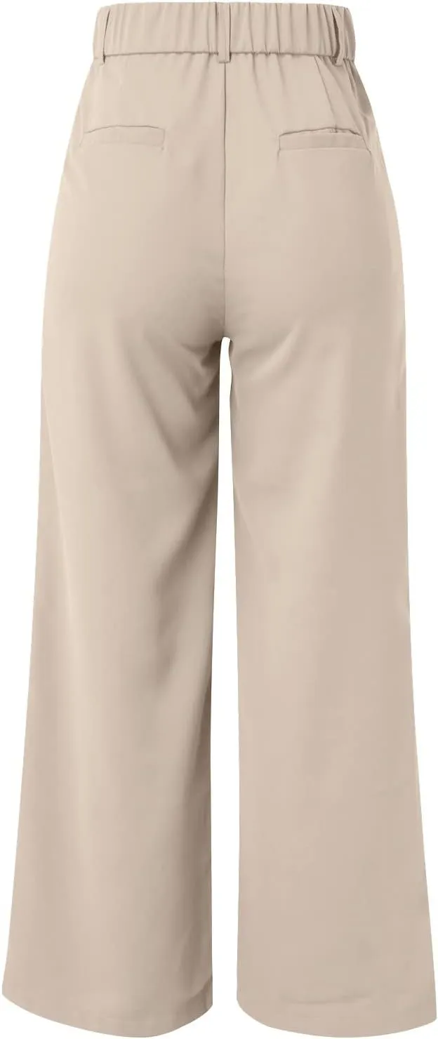 Summer Pants for Women 2024 Trendy Women Wide Leg Pants for Women Work Business Casual High Waisted Dress