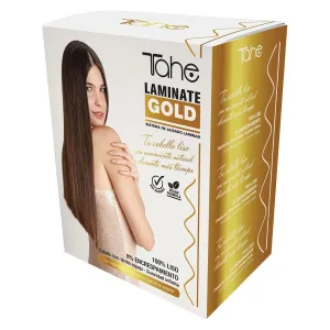 Tahe Laminate Gold Laminar Straightening Maintenance Kit - Shampoo 300ml   Mask 300ml   Styling Cream 100ml