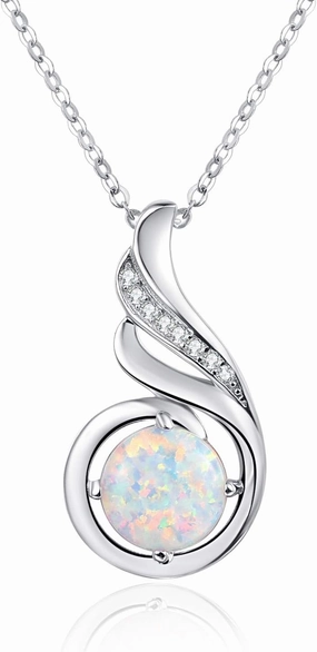 TANGPOET Birthstone Gemstone Necklaces for Women 925 Sterling Silver Dainty Pendant Jewelry Valentines Mothers Day Christmas Birthday Gifts for Mom Girlfriend Wife Daughter