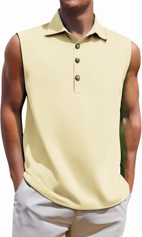 Tank Tops Men Sleeveless Summer Beach Casual Button Up Muscle Linen Cotton Loose Fit Undershirts Gym Big and Tall Vest
