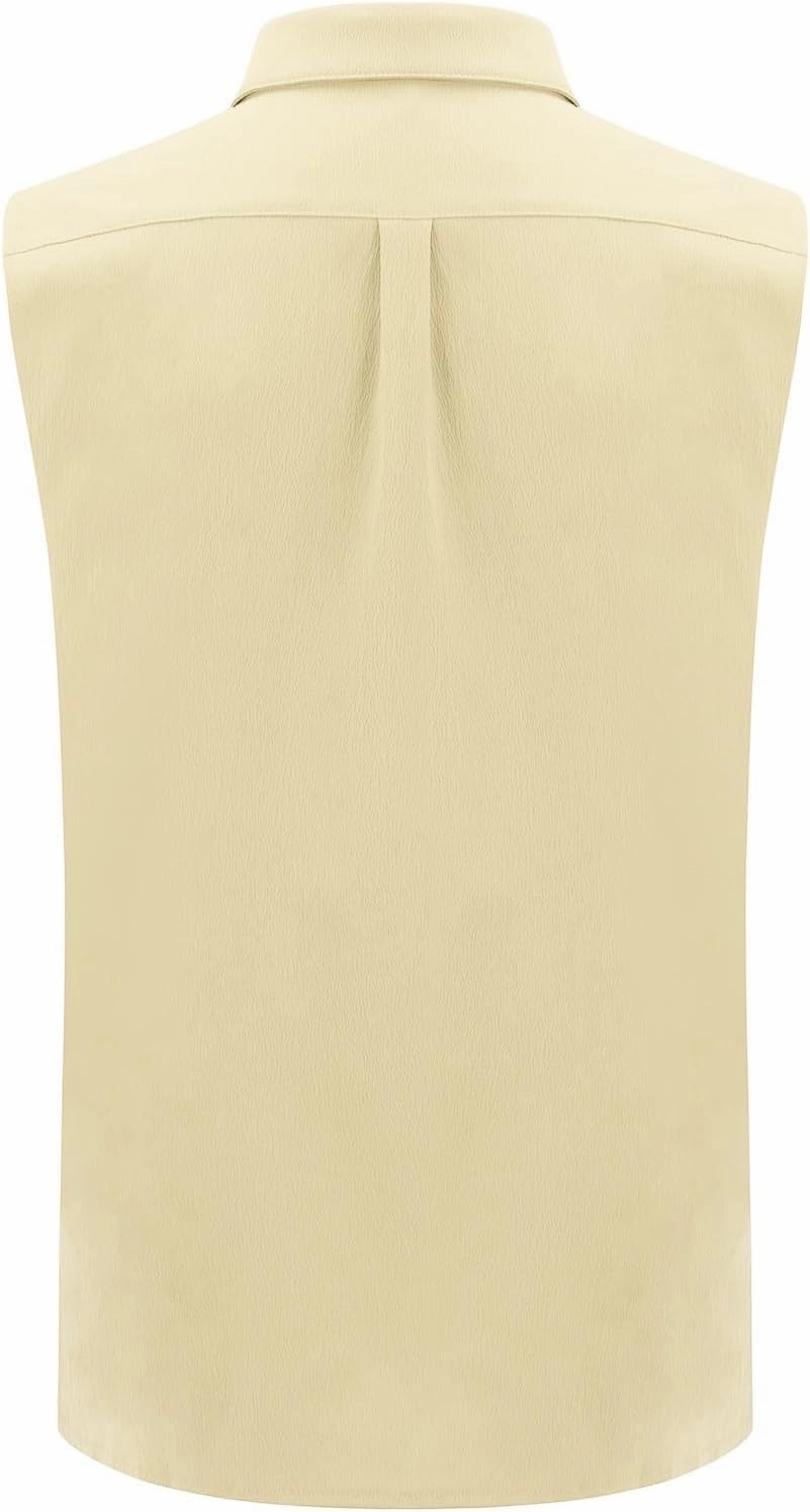 Tank Tops Men Sleeveless Summer Beach Casual Button Up Muscle Linen Cotton Loose Fit Undershirts Gym Big and Tall Vest