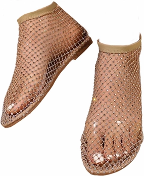 Tarz Kiz Sparkly Women Shoes, Ultra Comfortable Shiny Gem Mesh Flats, Glittery Stretchy Net Shoes, Ultra Comfortable Shiny Gem Mesh Flats