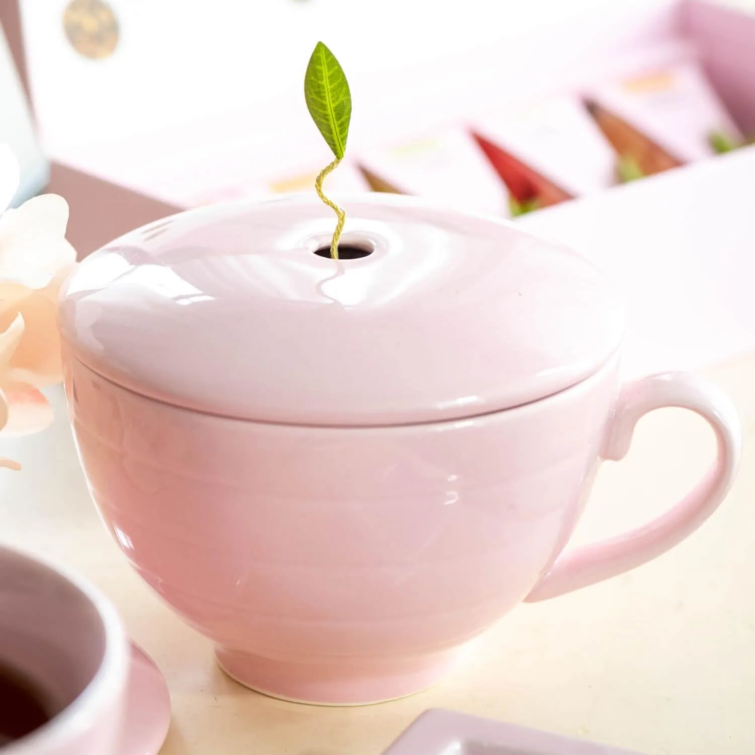 Tea Forte Porcelain Rose Pink 8oz Teacup Mug