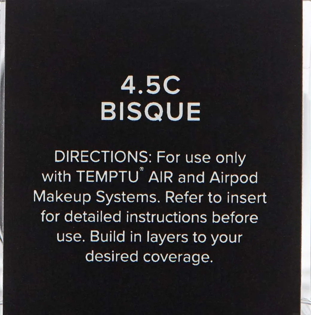 TEMPTU Perfect Canvas Airbrush Foundation Airpod: Anti-Aging Long-Wear Makeup, Buildable Coverage Semi-Matte, Natural Finish
