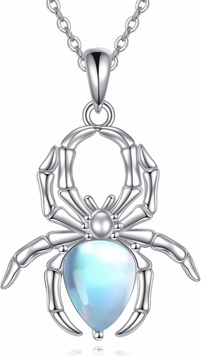 TIGER RIDER 925 Sterling Silver Spider Necklace for Women Spiderman Necklace Pendant Spiderman Jewelry Birthday Christmas Halloween Gifts for Mom Friends