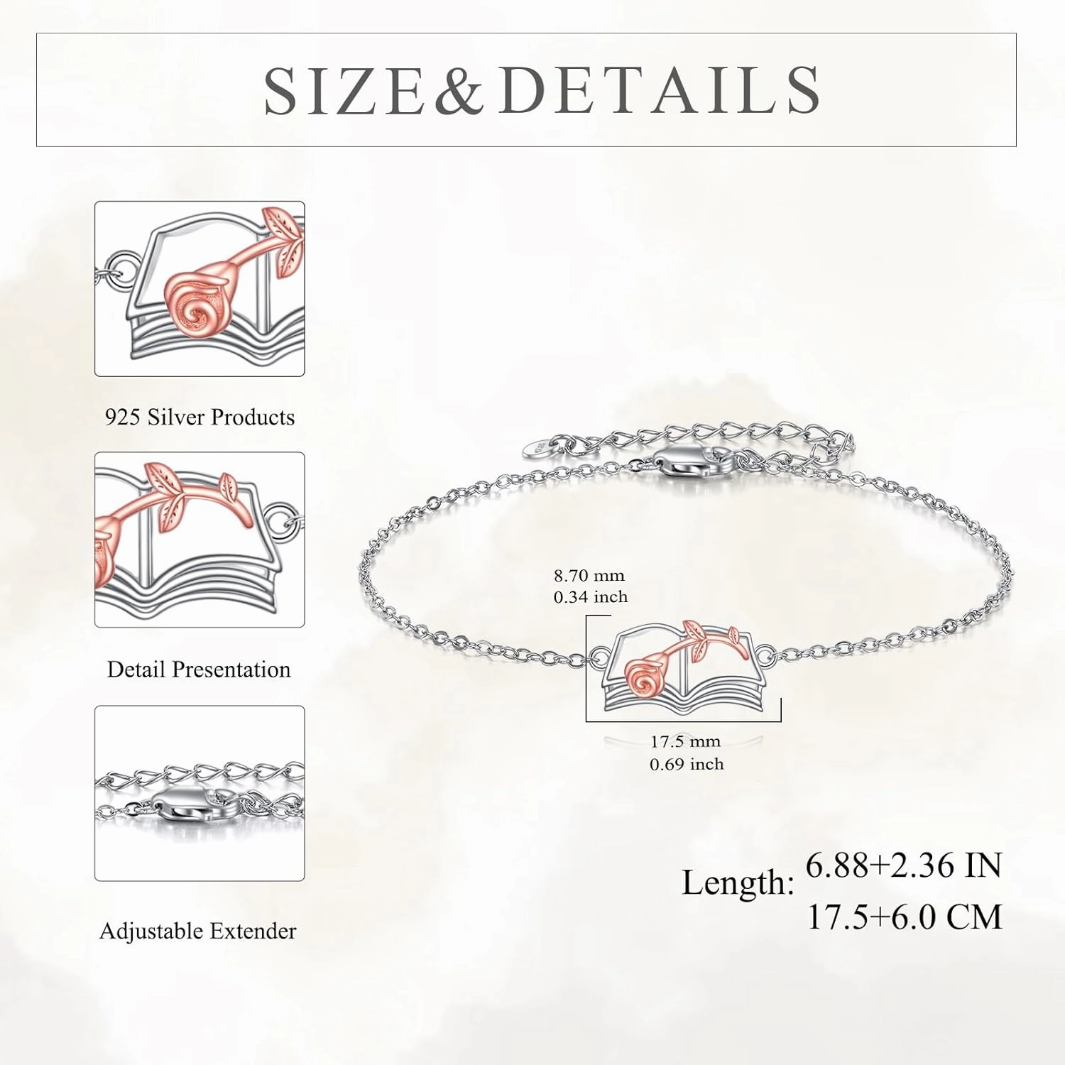 TIGER RIDER Bracelets for Women Sterling Silver Claddagh Infinity Tree of Life Daisy Bracelets Friendship Adjustable Charm Bracelet Jewelry Birthday Valentines Gifts for Mom Friends