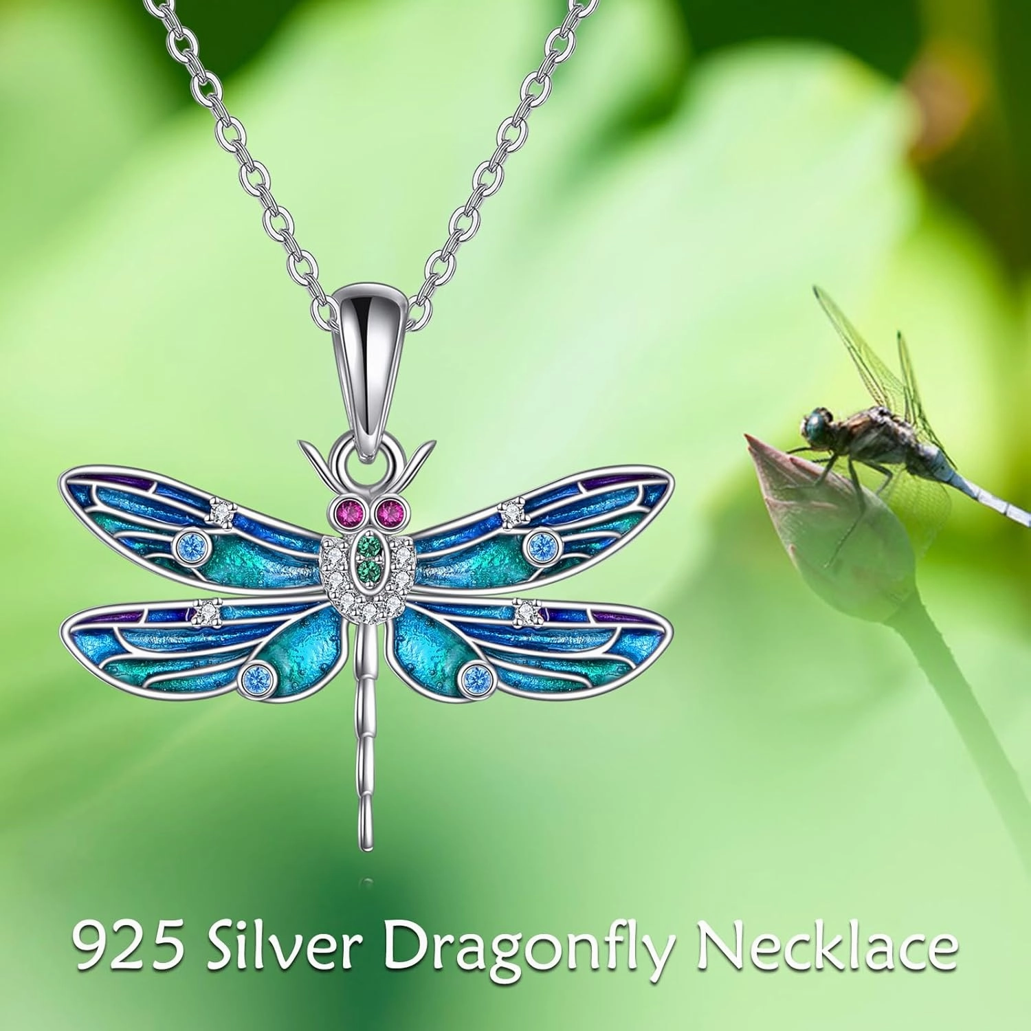 TIGER RIDER Butterfly Necklace for Women 925 Sterling Silver Cubic Zirconia Pendant Necklaces Butterfly Jewelry Birthday Gifts for Women Wife