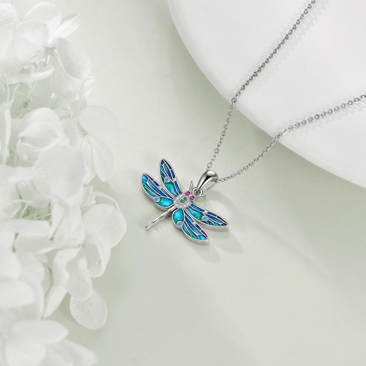 TIGER RIDER Butterfly Necklace for Women 925 Sterling Silver Cubic Zirconia Pendant Necklaces Butterfly Jewelry Birthday Gifts for Women Wife