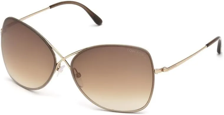 Tom Ford Butterfly Sunglasses TF250 Colette 28F Rose Gold FT0250