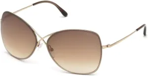 Tom Ford Butterfly Sunglasses TF250 Colette 28F Rose Gold FT0250