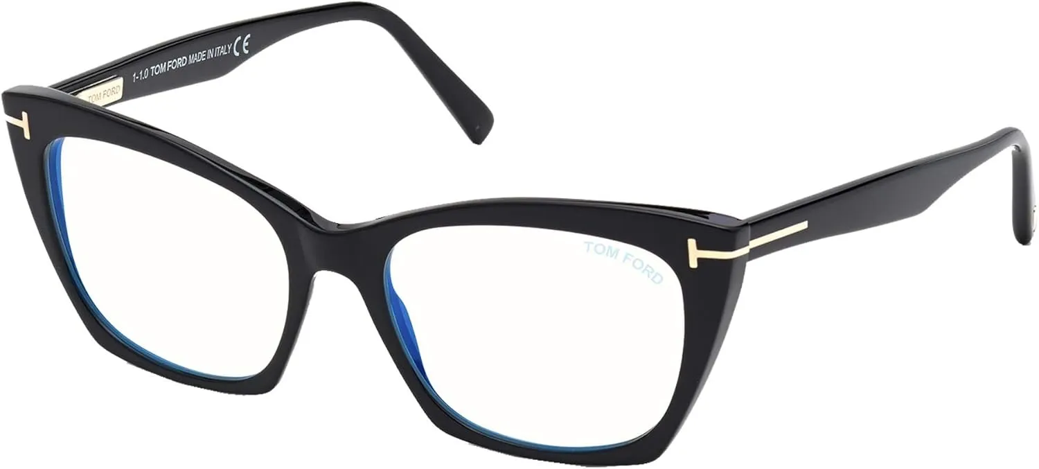 Tom Ford FT 5709-B BLUE BLOCK Shiny Black 54/17/140 women Eyewear Frame