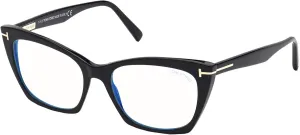 Tom Ford FT 5709-B BLUE BLOCK Shiny Black 54/17/140 women Eyewear Frame