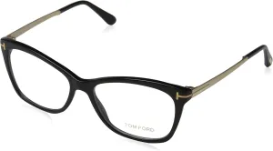 Tom Ford FT5353 Eyeglass Frames - Shiny Black Frame, Shiny Black Lenses, 54 mm Lens FT535354001