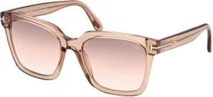 Tom Ford SELBY FT 0952 Transparent Light Brown/Brown Shaded 55/19/140 women Sunglasses
