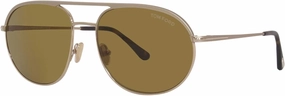 Tom Ford GIO FT 0772 Shiny Rose Gold/Brown 59/17/140 men Sunglasses