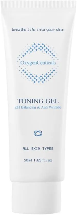 Toning Gel – Anti-Aging Gel for Skin Firming and Toning, pH-Balancing Anti-Wrinkle Toner for Face and Body, Travel Sized (50ml / 1.69 oz)