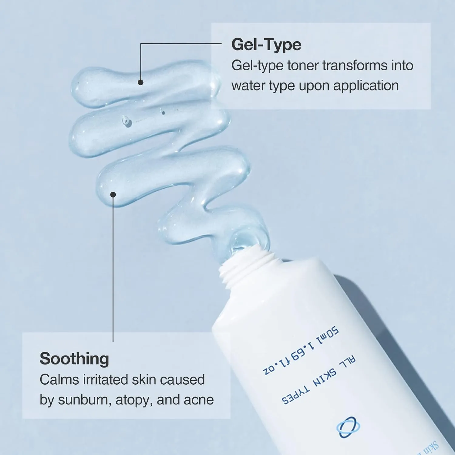 Toning Gel – Anti-Aging Gel for Skin Firming and Toning, pH-Balancing Anti-Wrinkle Toner for Face and Body, Travel Sized (50ml / 1.69 oz)