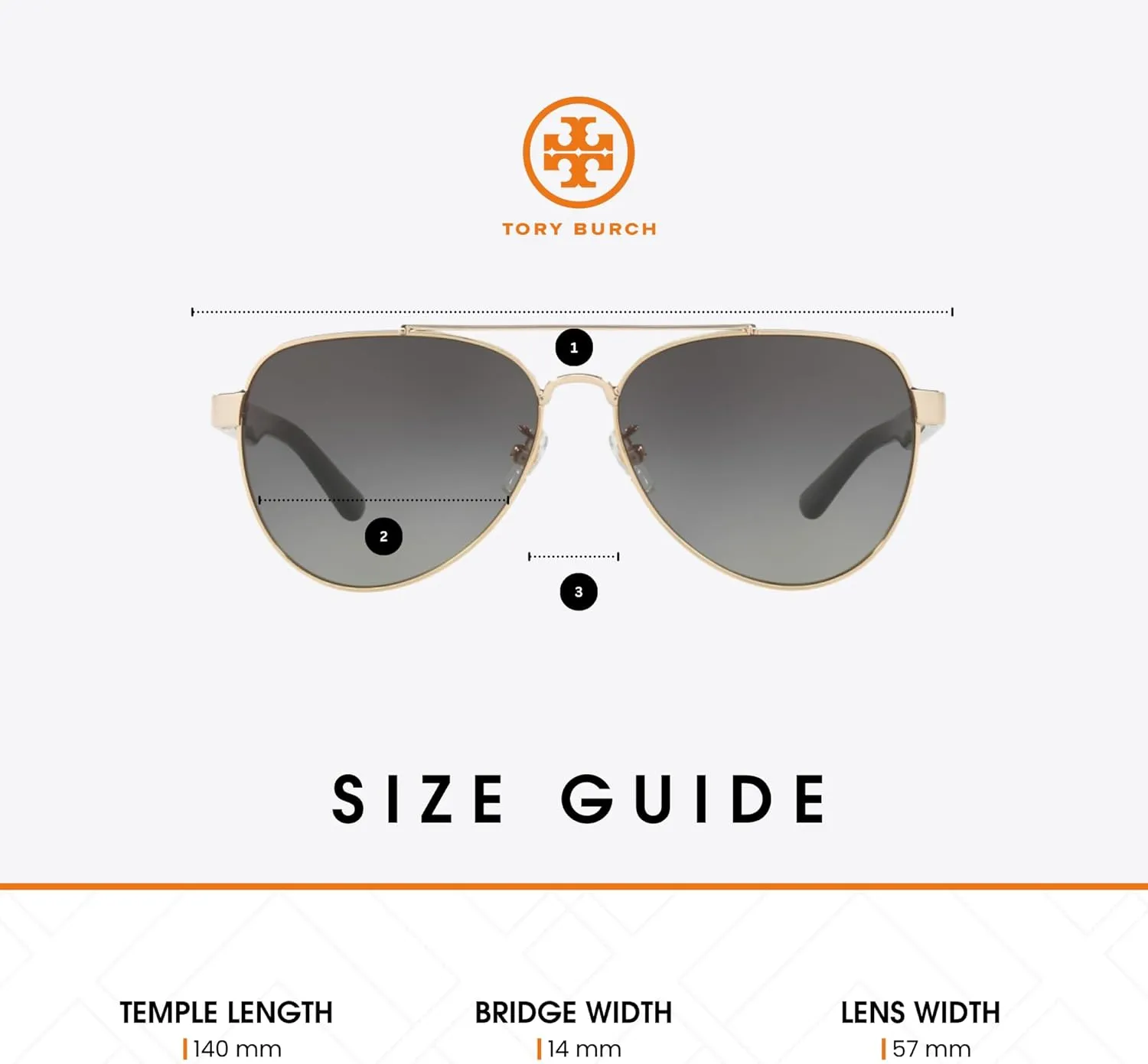 Tory Burch TY6070 Aviator Sunglasses For Women   BUNDLE with Designer iWear Eyewear Care Kit