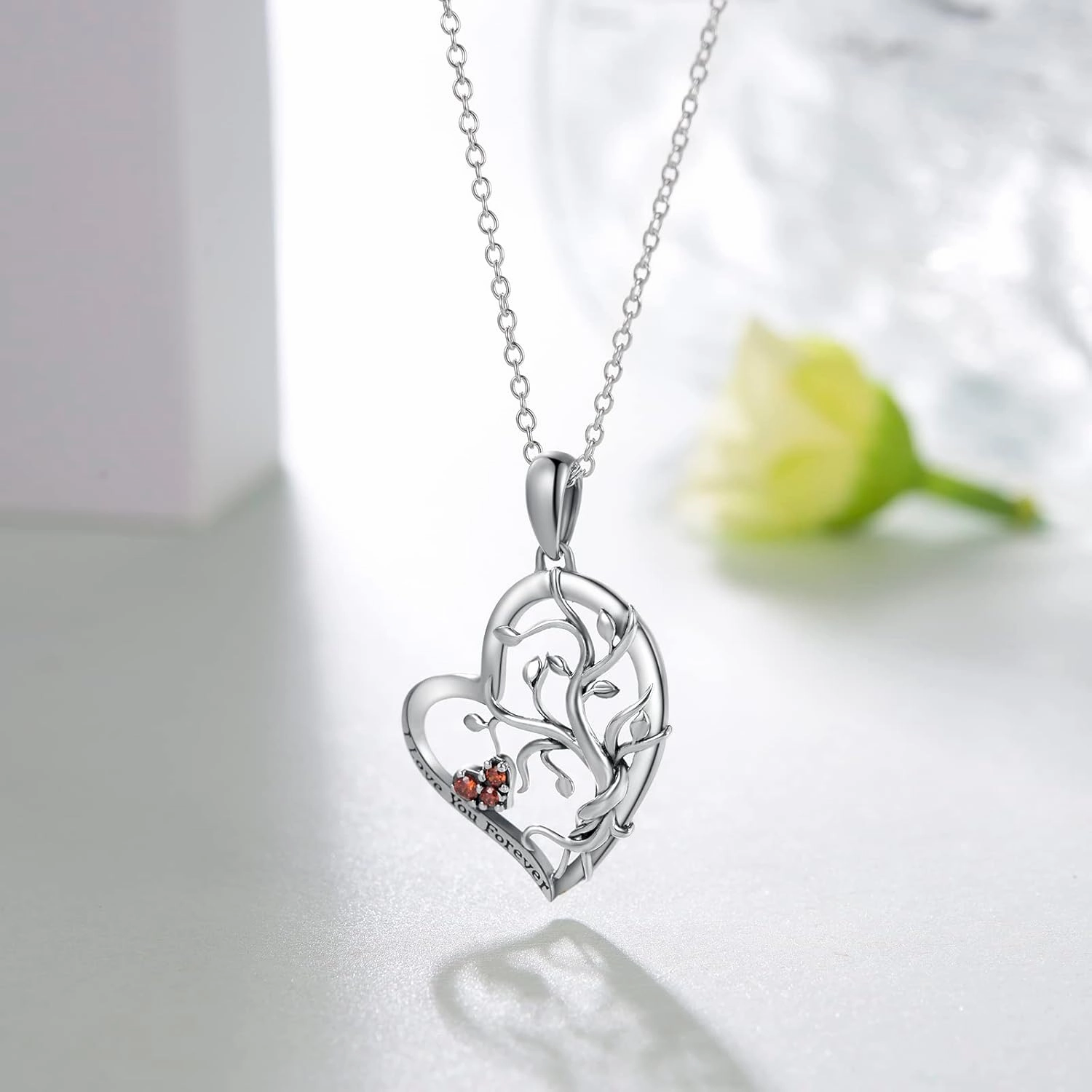 Tree of Life/Mandala/Triple Moon Goddess/Sunflower/Yoga Lotus/Bee Necklace 925 Sterling Silver Necklace for Women Girls