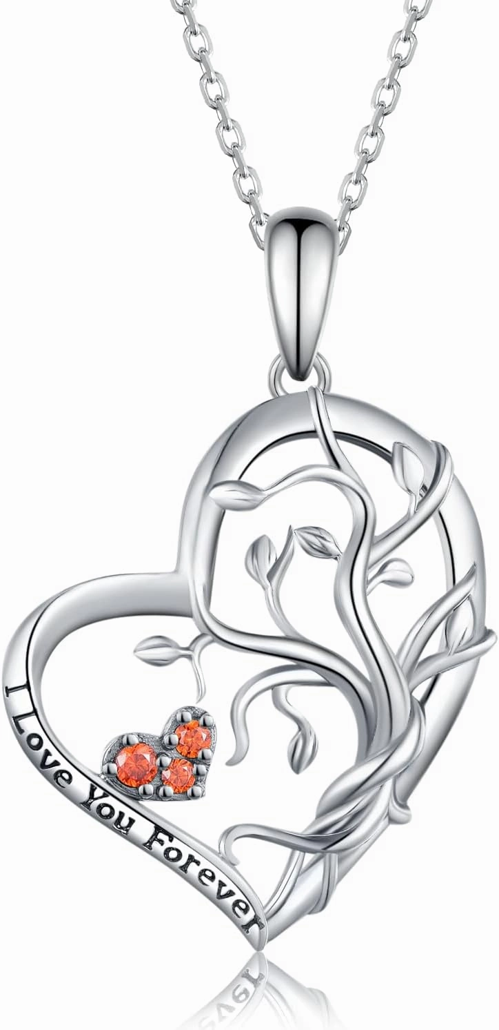 Tree of Life/Mandala/Triple Moon Goddess/Sunflower/Yoga Lotus/Bee Necklace 925 Sterling Silver Necklace for Women Girls