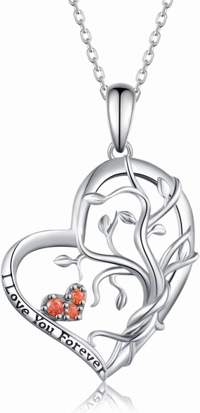 Tree of Life/Mandala/Triple Moon Goddess/Sunflower/Yoga Lotus/Bee Necklace 925 Sterling Silver Necklace for Women Girls